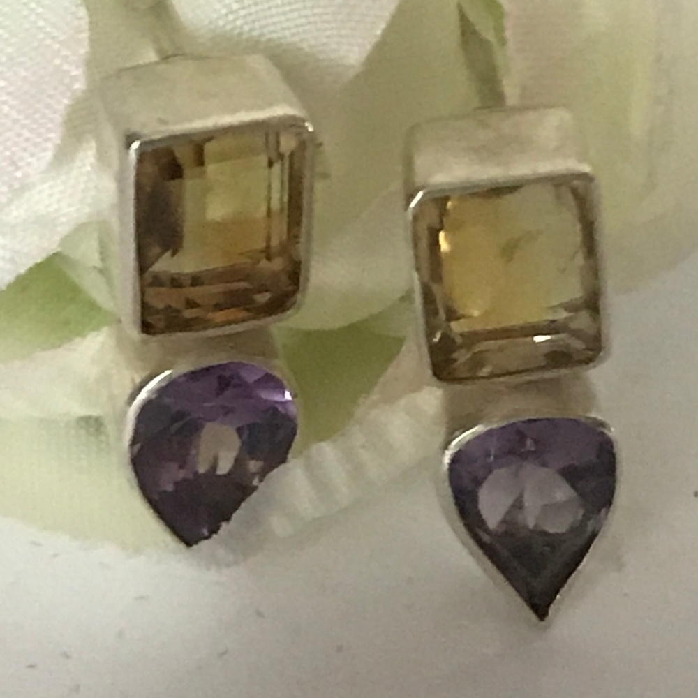 Earrings - Sterling Silver w/ Semi precious Stones
